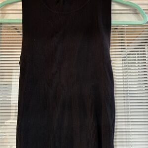 SHEIN Black Ribbed Tank Top